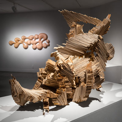 Scottie Burgess art installation sculpture wood assemblage