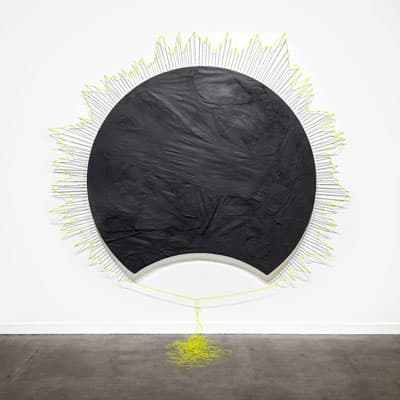 Scottie Burgess textural moon eclipse sculpture art chances of threading the needle