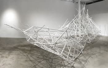 Scottie Burgess Monochrome deconstructed primitive art installation