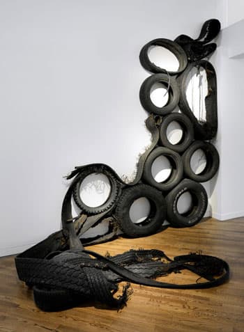 Scottie Burgess sustainable tire sculpture