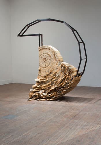 Scottie Burgess sustainable wood sculpture existential mandala