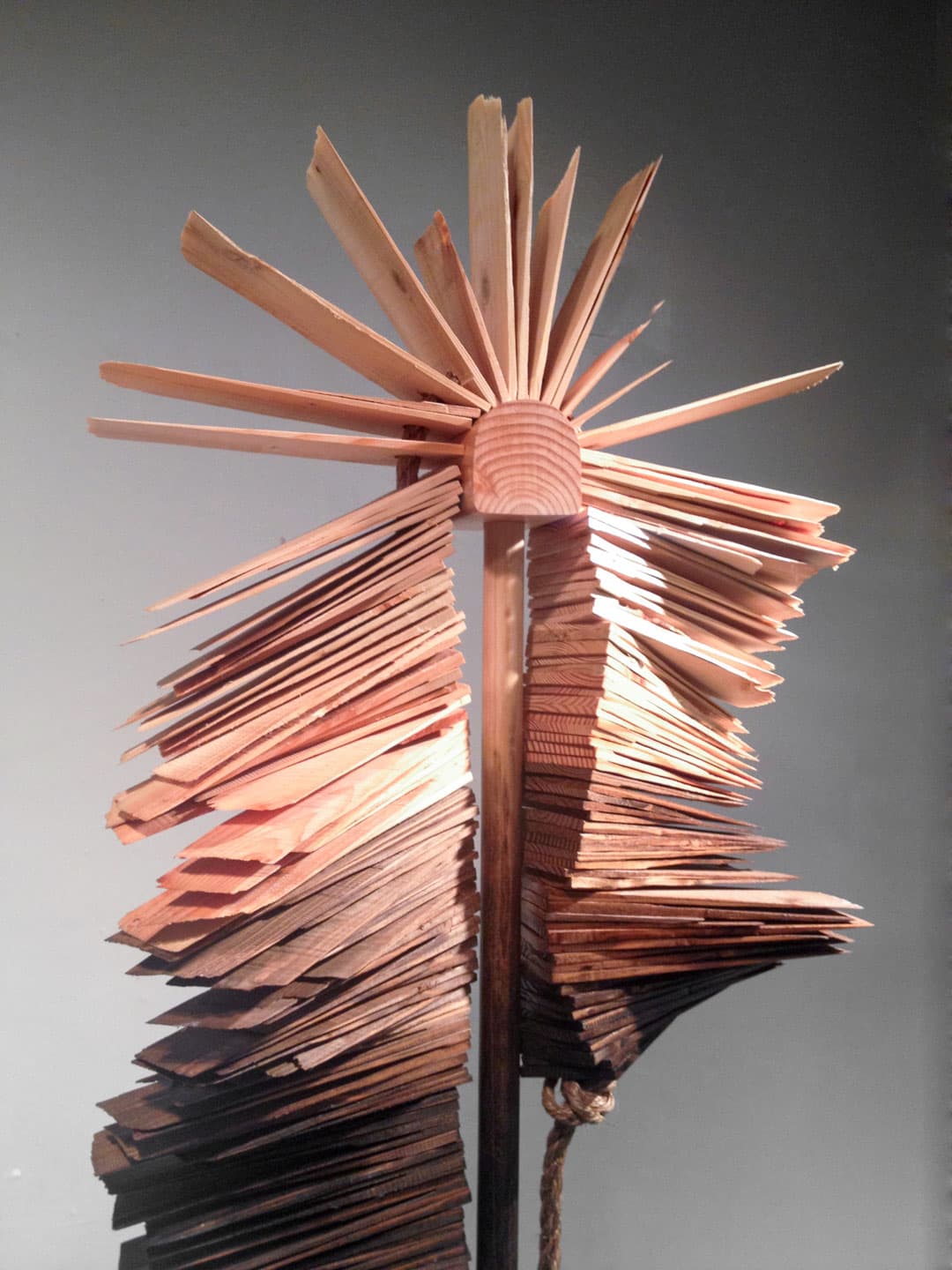 Scottie Burgess translucent shims wood sculpture