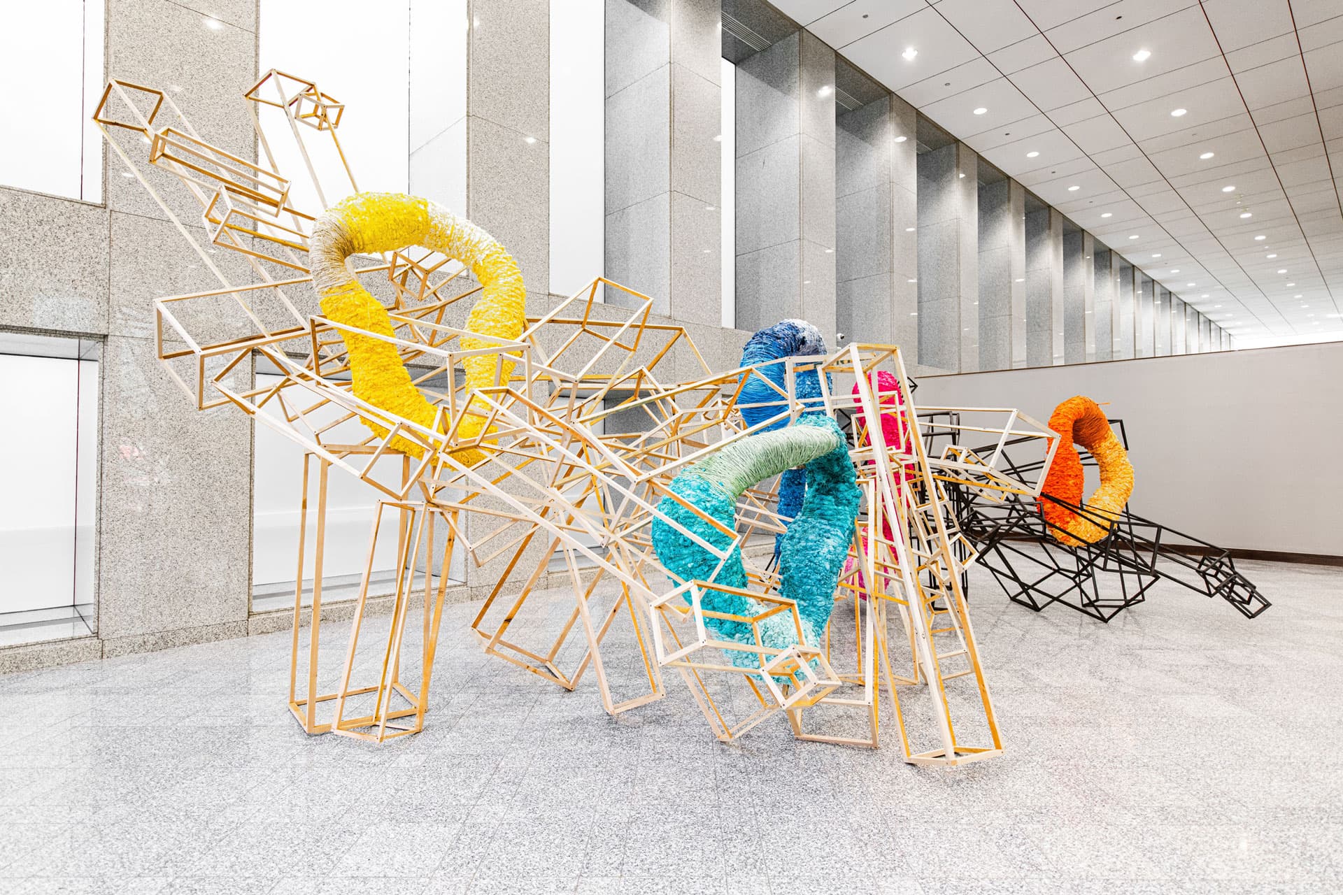 Scottie Burgess installation art sculpture wood fiber assemblage