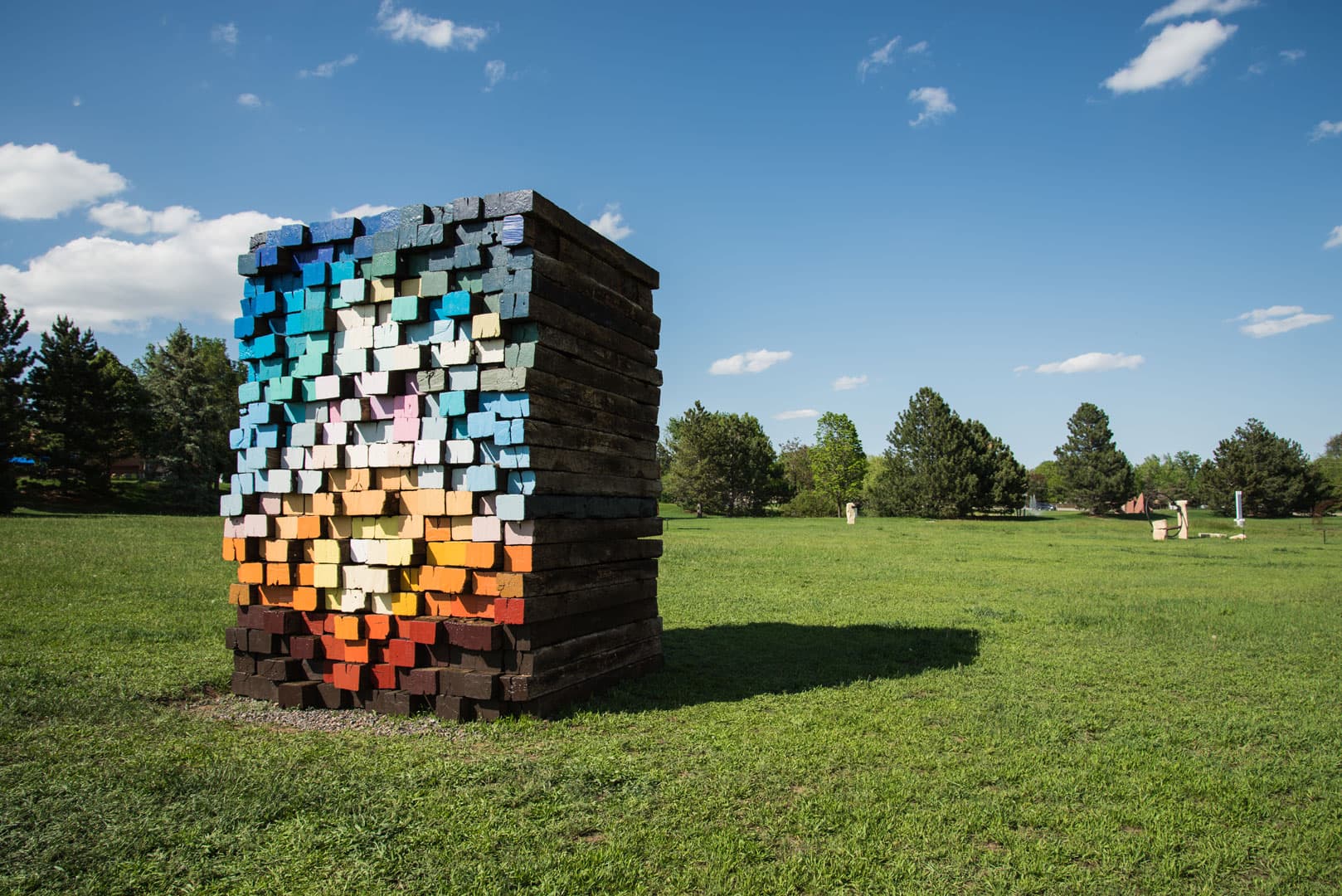 Scottie Burgess Railroad ties sustainable sculpture public art
