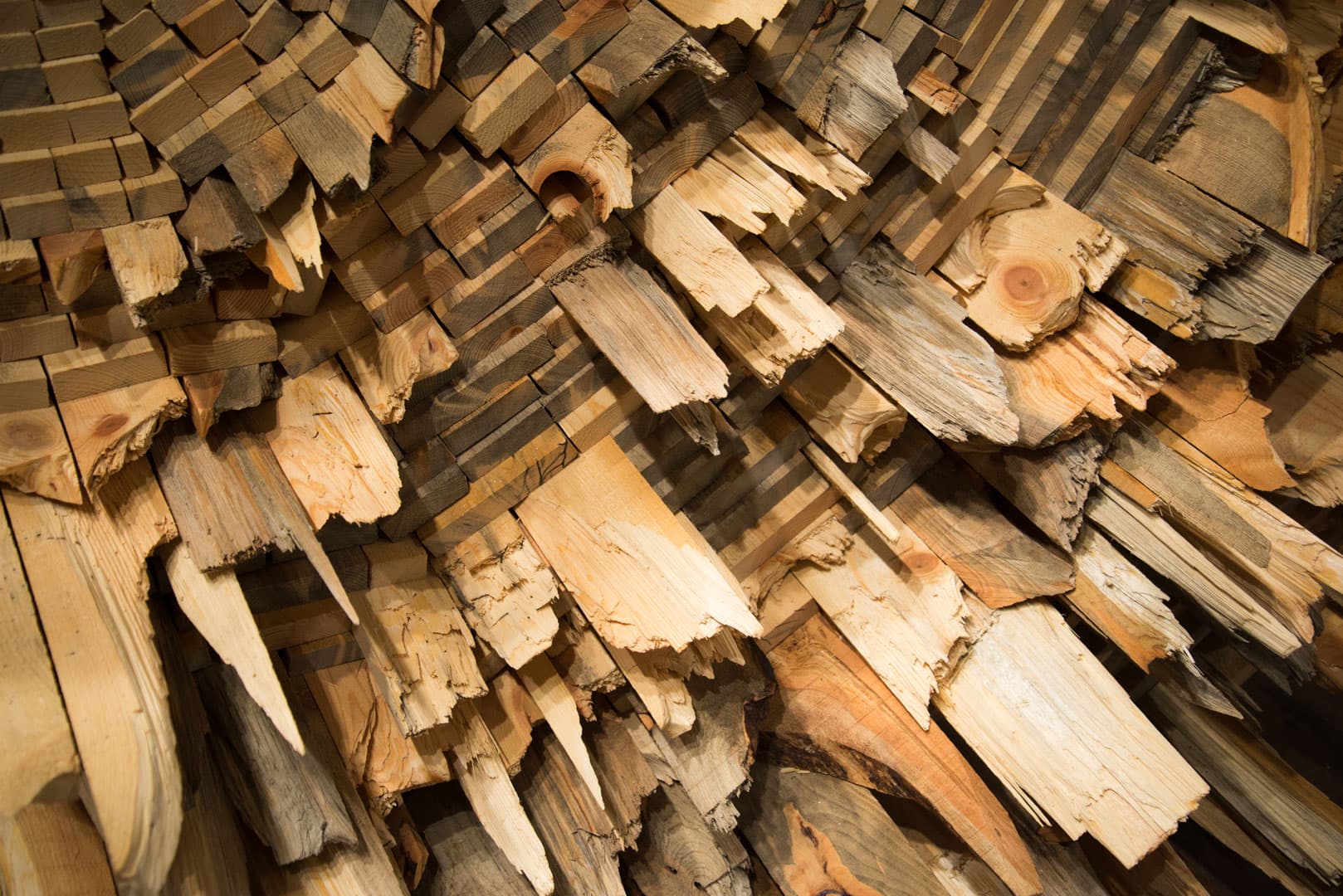 Scottie Burgess Sustainable wood sculpture existential mandala
