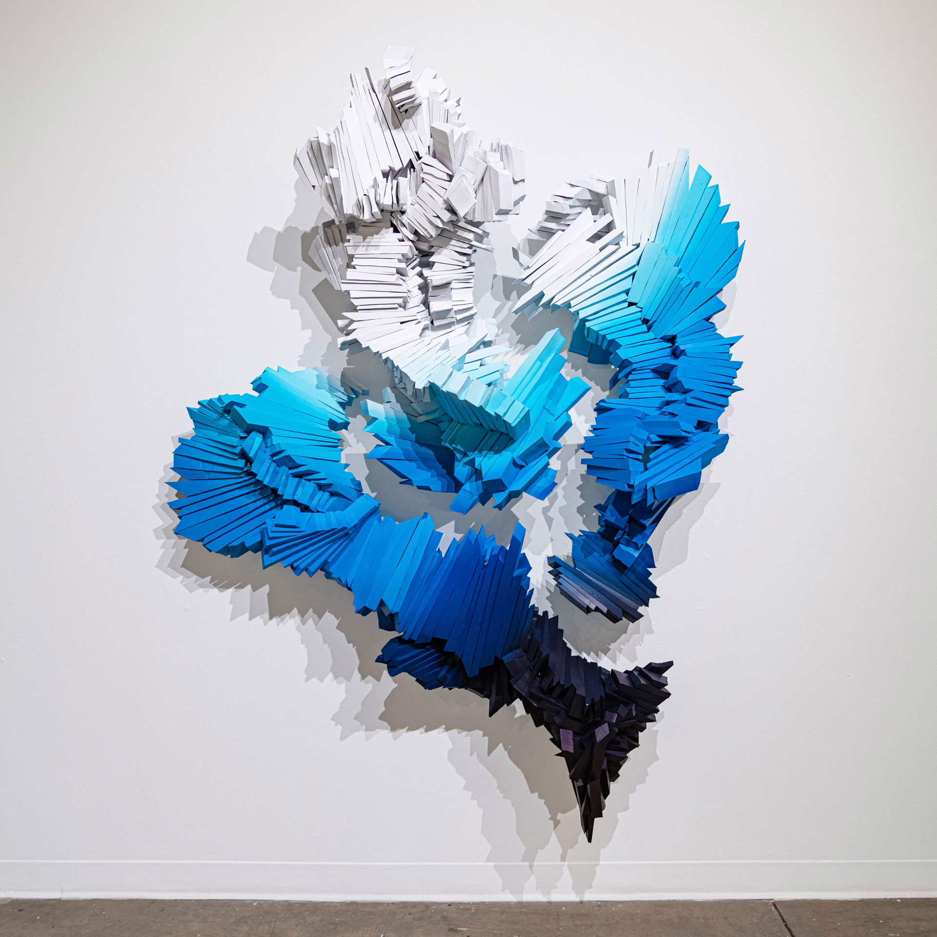 Scottie Burgess art sculpture installation foam gradient color gravitropism redline